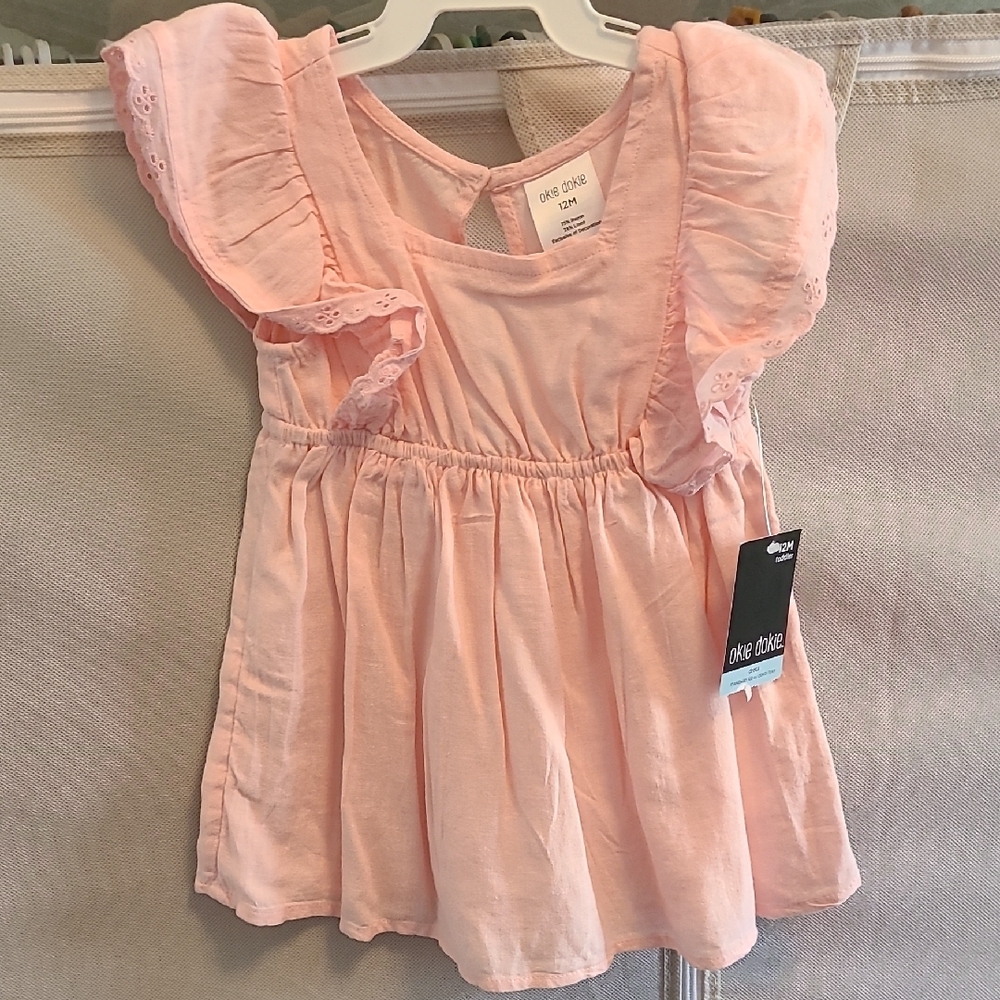 Okie Dokie Pink Casual Kids Dress